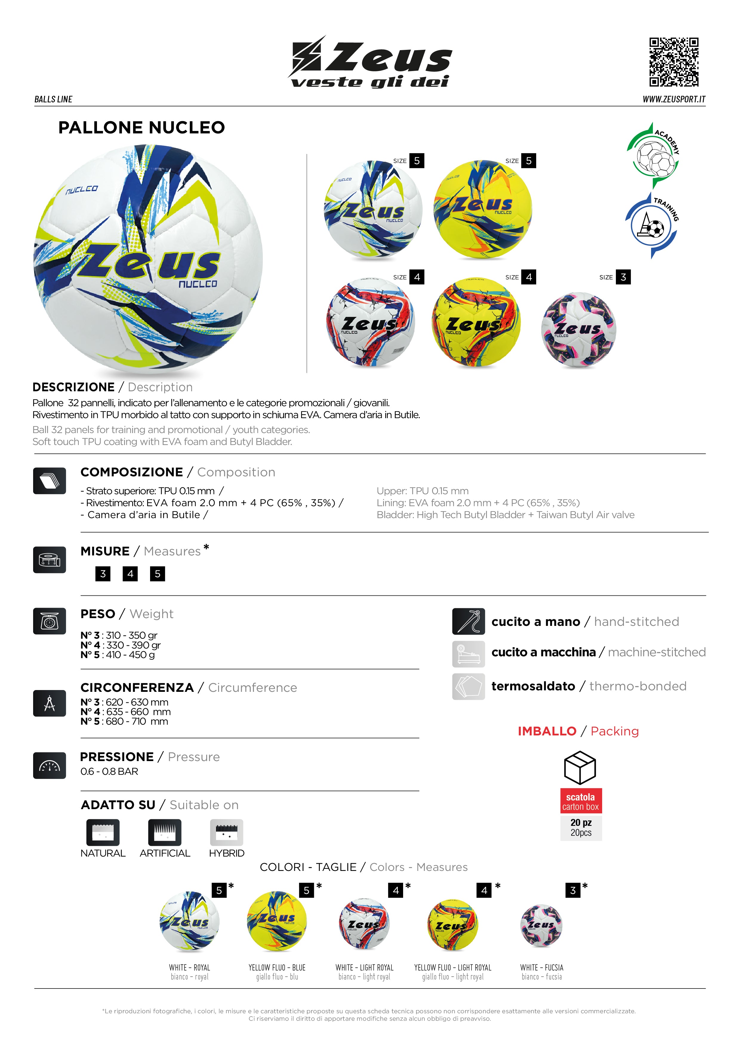 Fußball Pallone Nucleo
