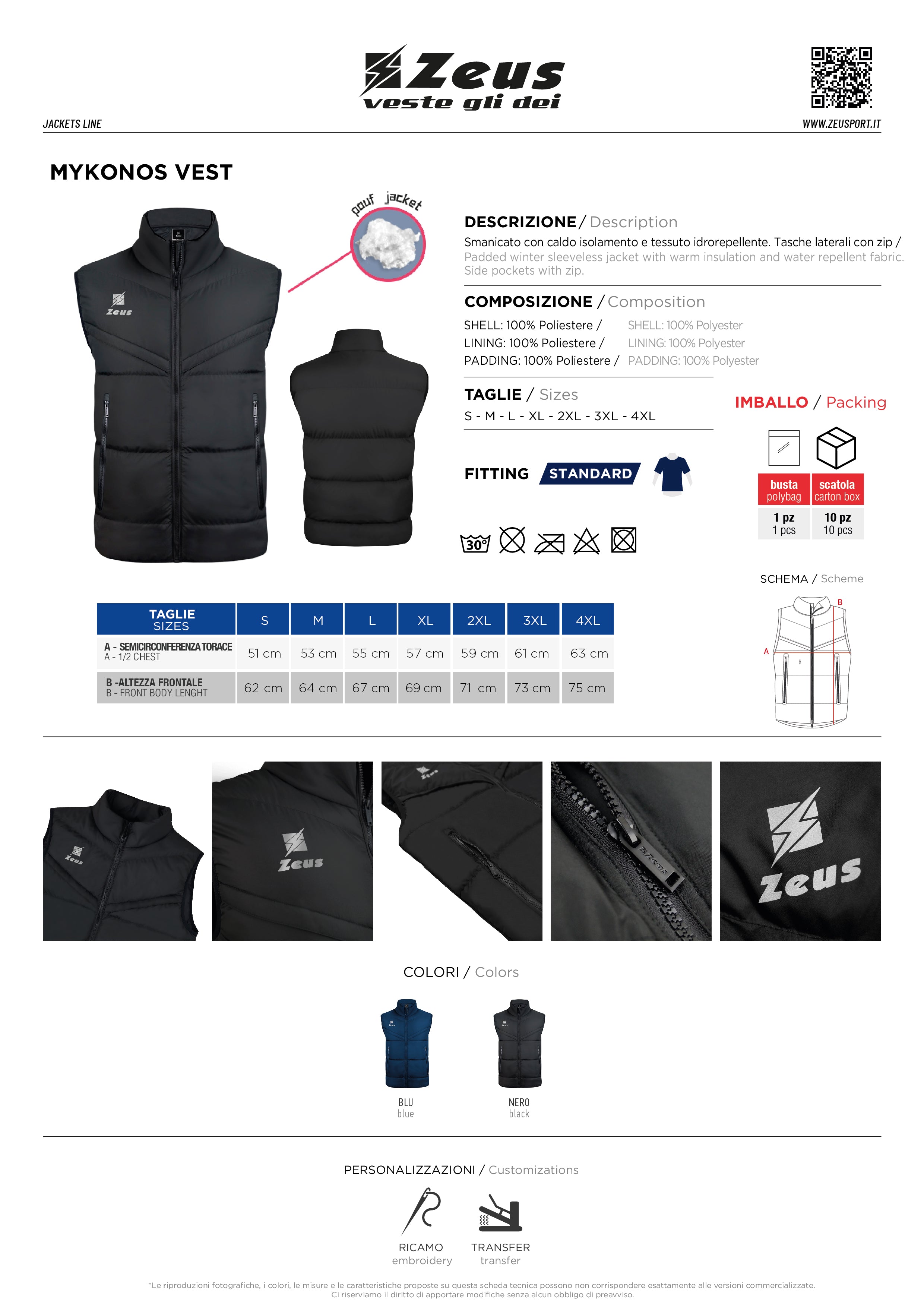 Gefütterte Weste Giubotto Mykonos Vest