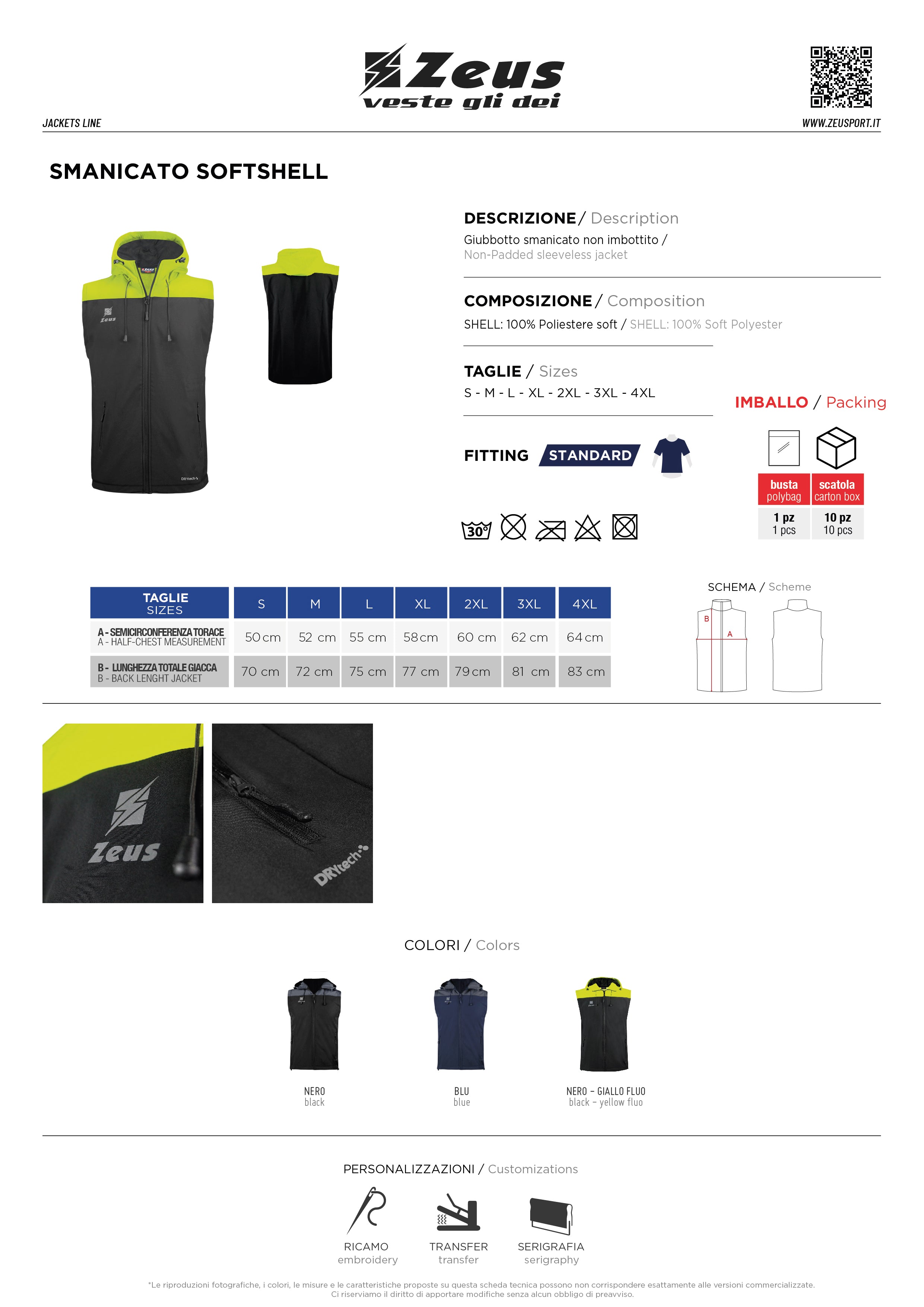 Ärmellose Jacke Smanicato Softshell