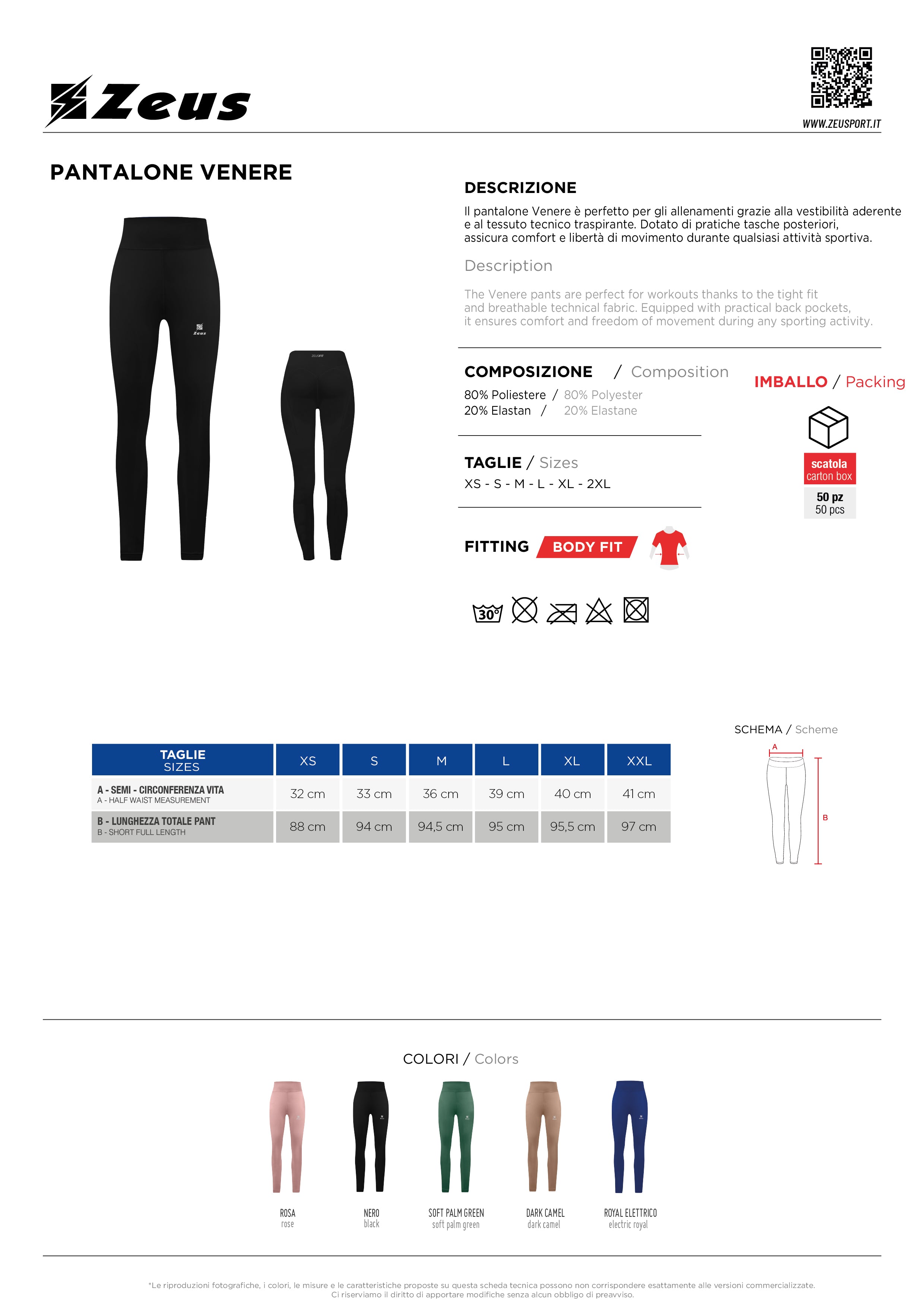 Zeus Leggings Pantalone Venere