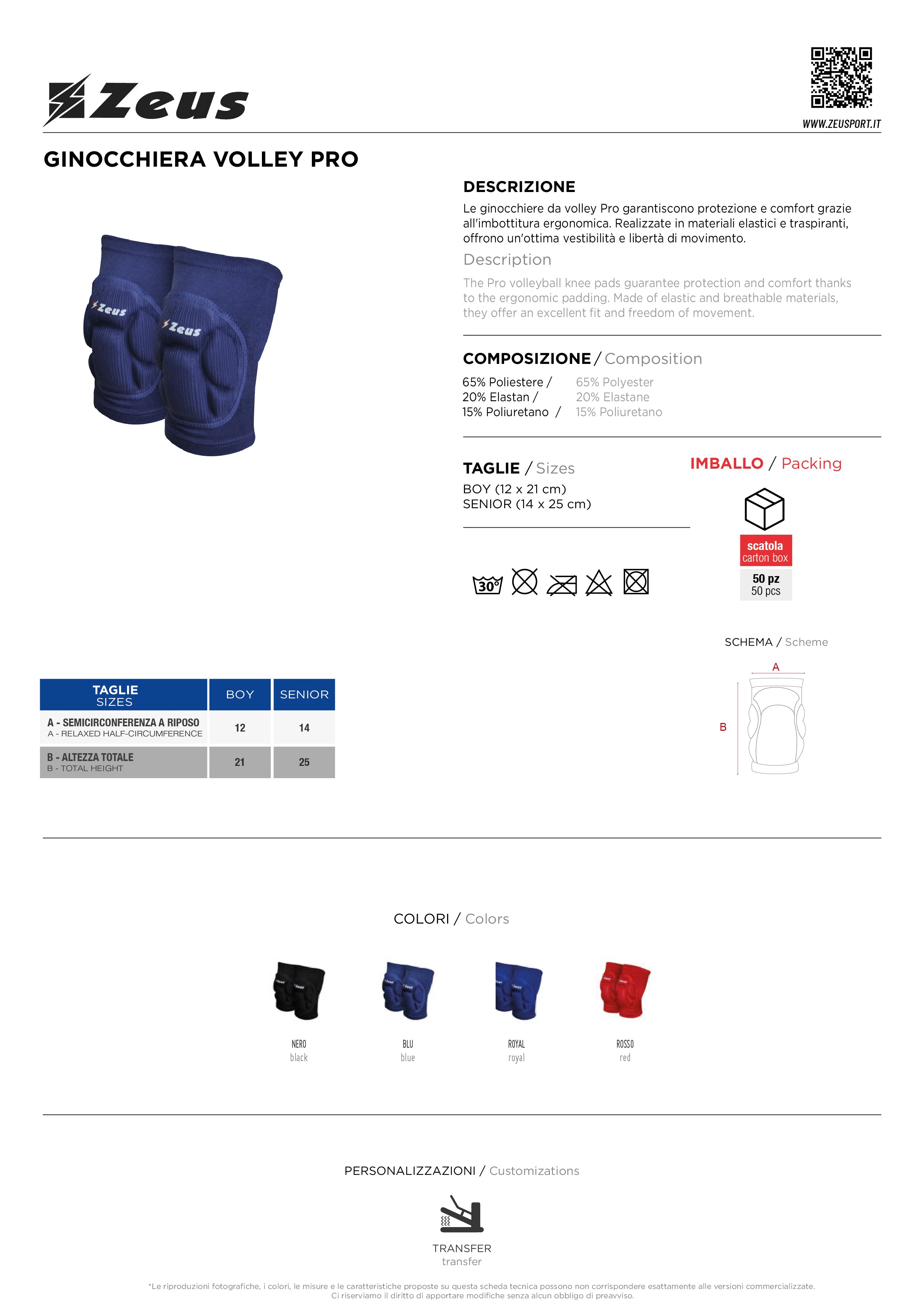 Knieschoner Ginocchiera Volley Pro