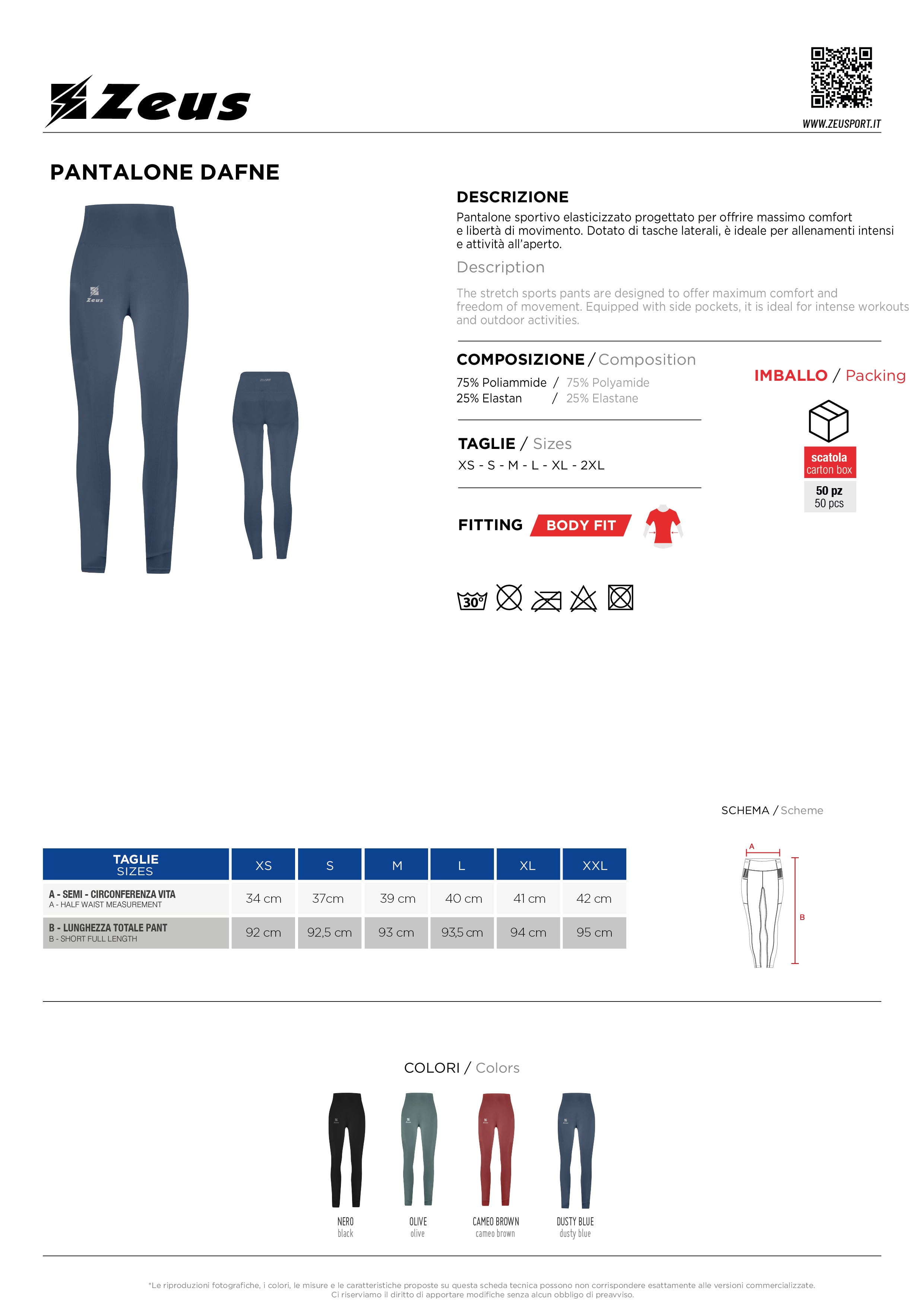 Zeus Leggings Pantalone Dafne