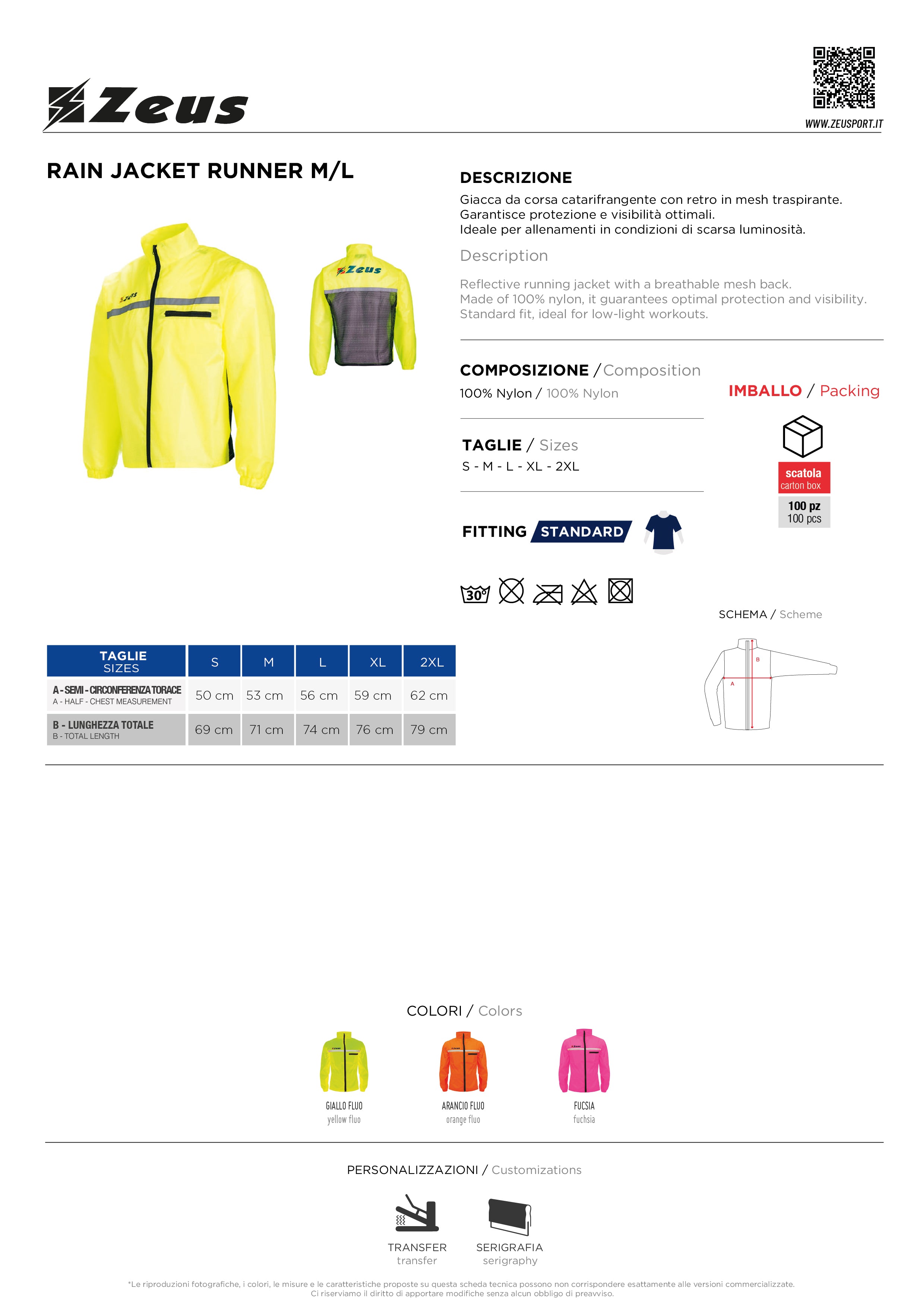 Langarm Jacke K-Way Runner Manica Lunga