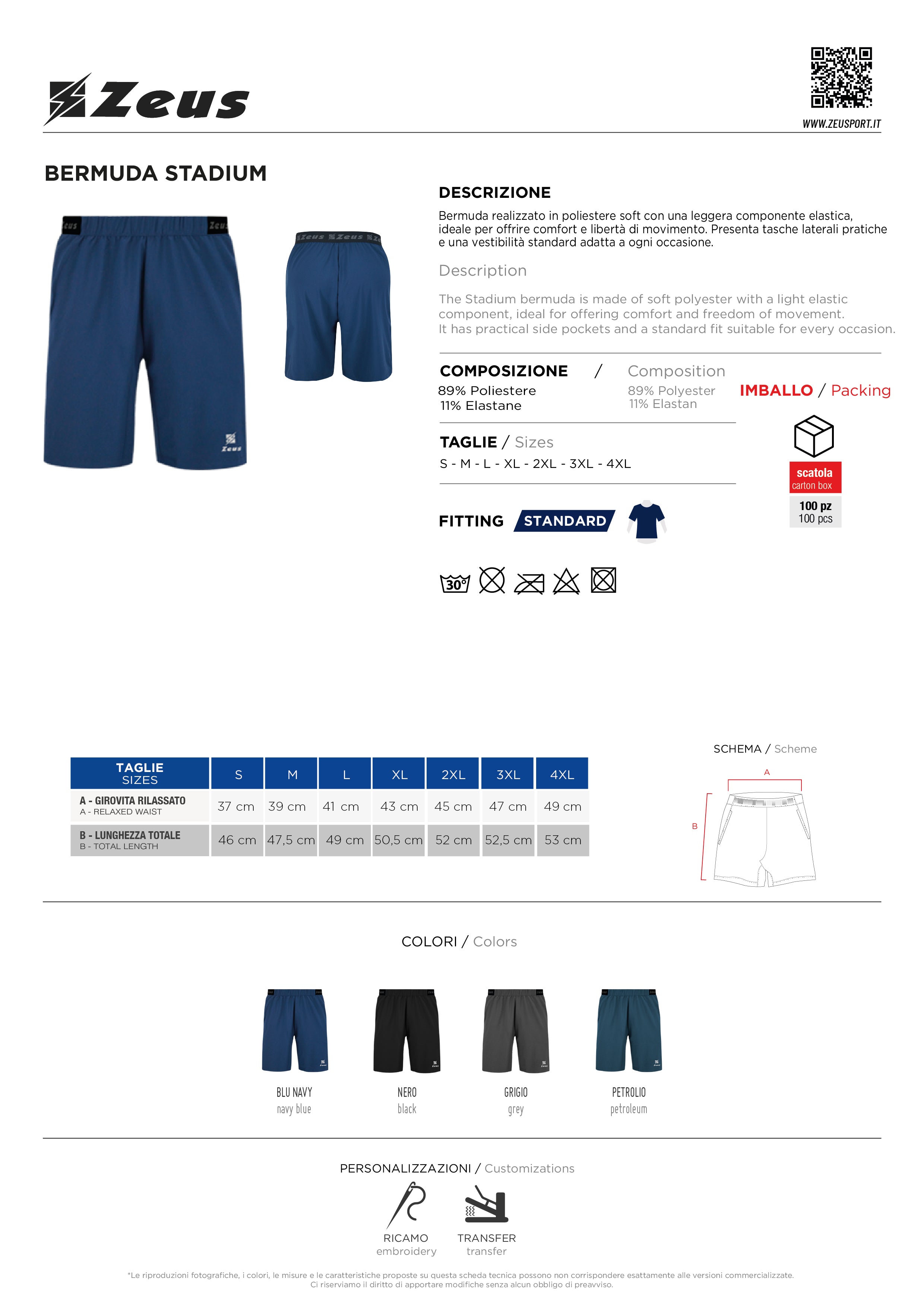 Kurze Hose Bermuda Stadium