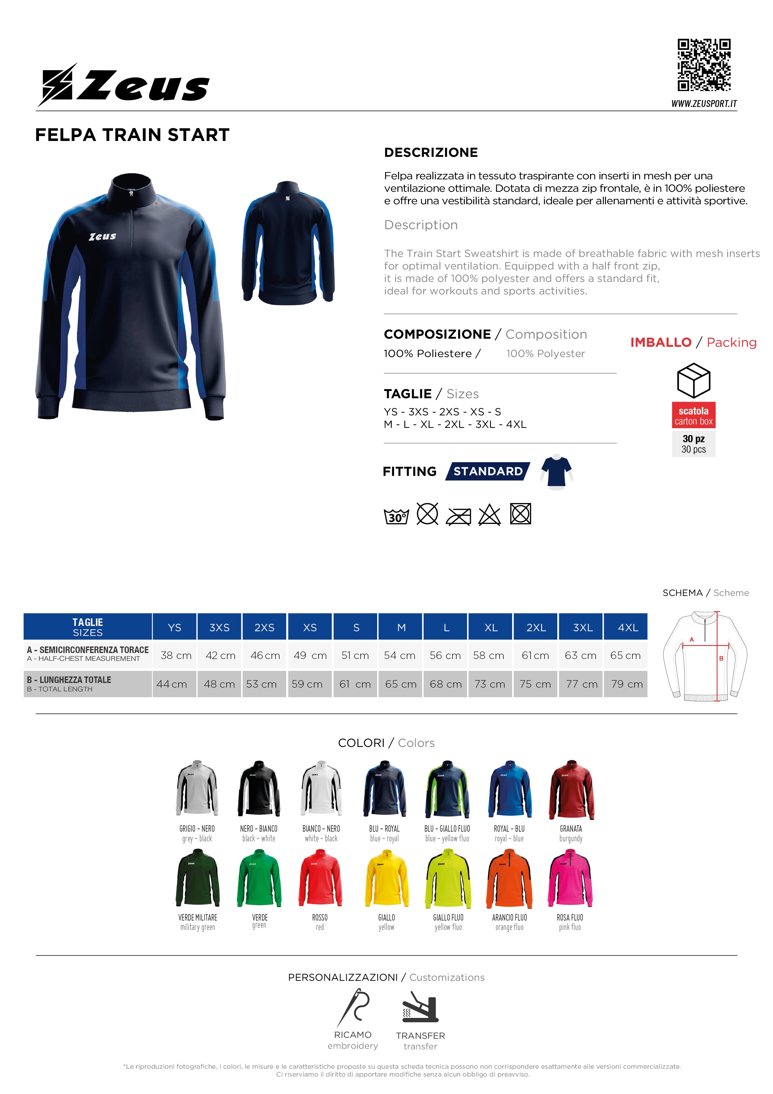 Trainings Sweatshirt Felpa Train Start