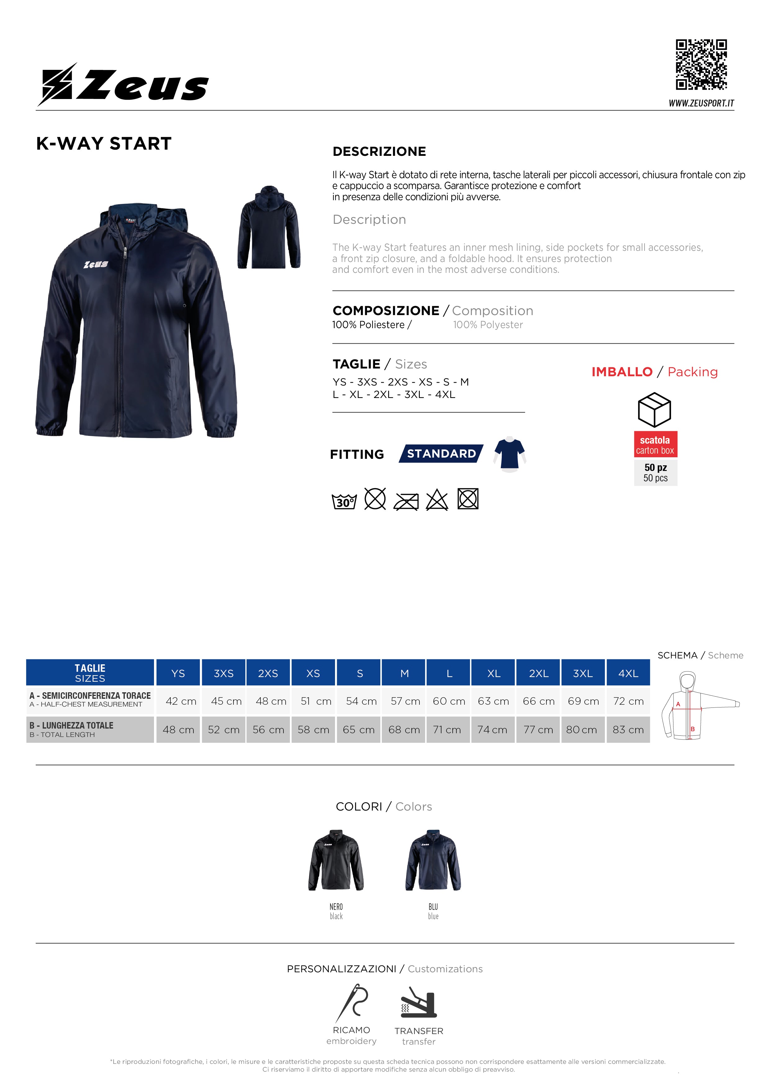 Regenjacke K-Way Start