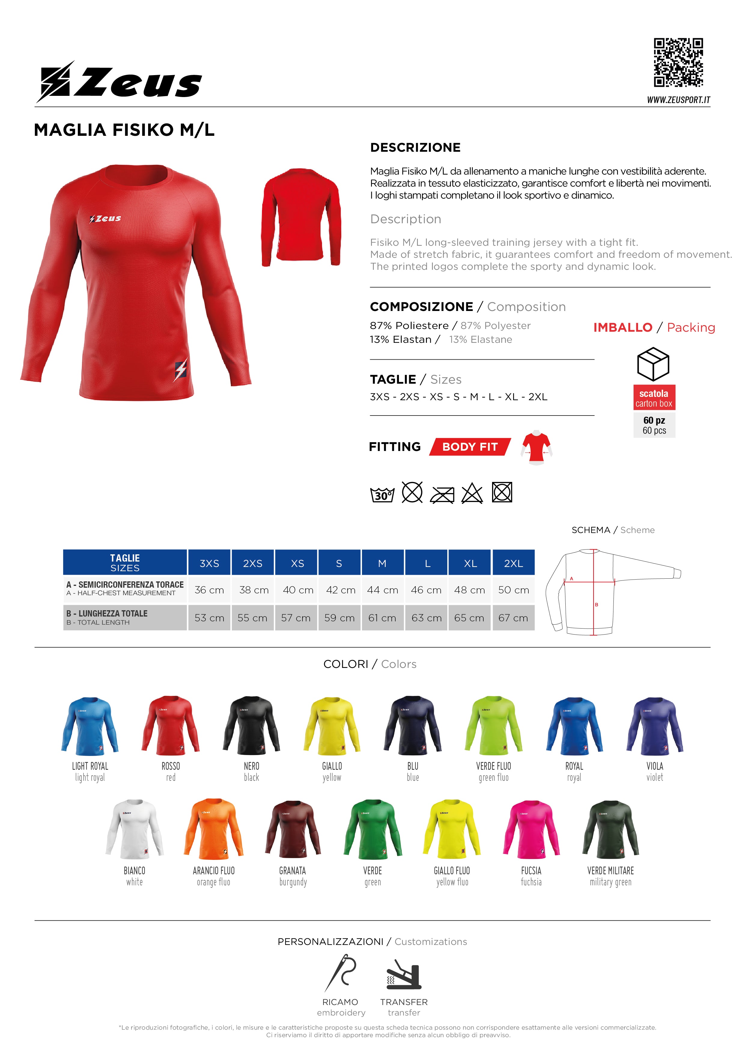 Langarmshirt Maglia Fisiko ML