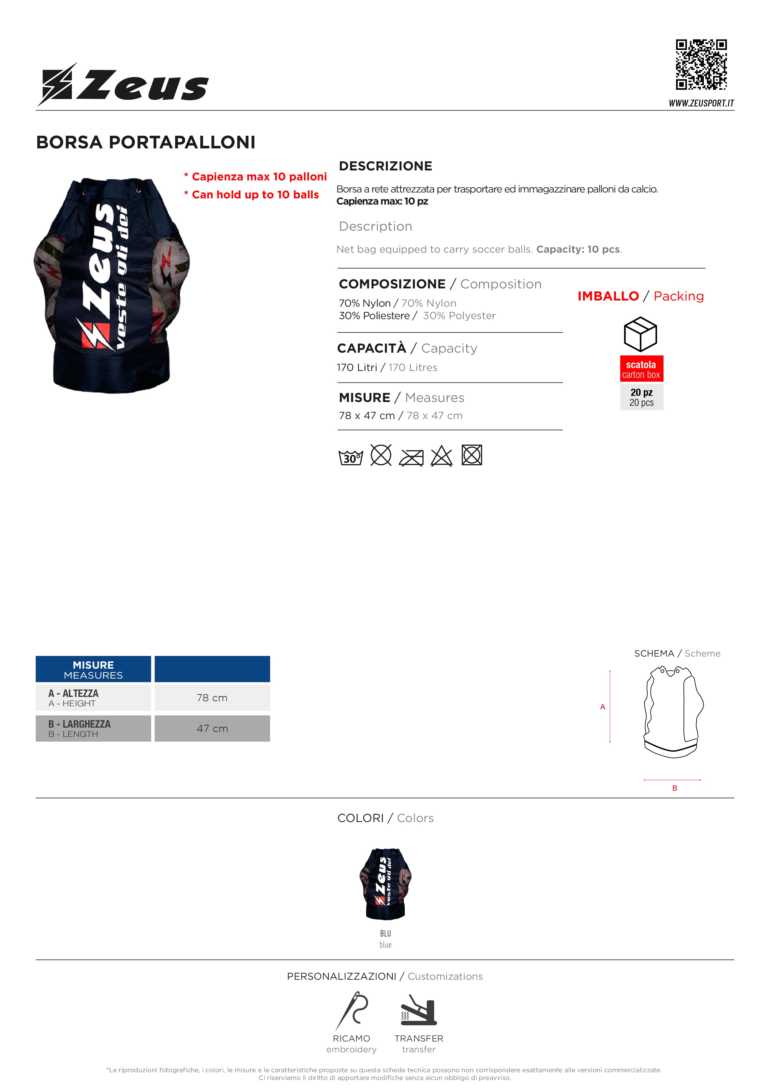 Ballsack Borsa Portapalloni