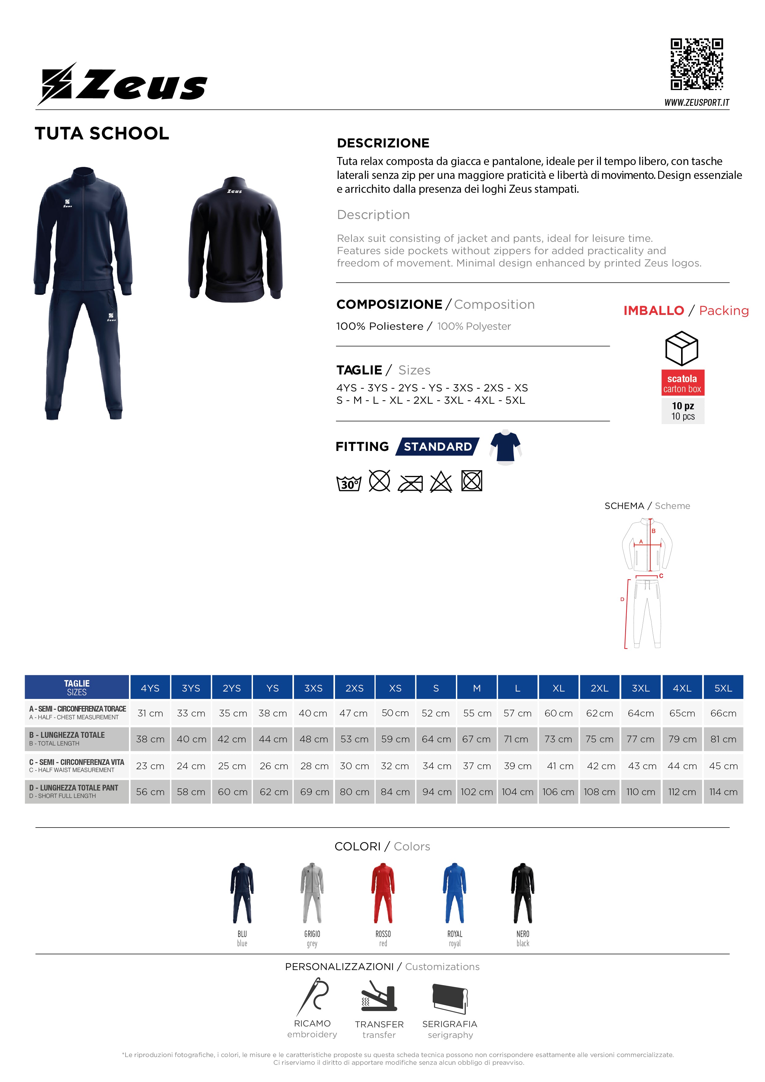 Trainingsanzug Tuta School