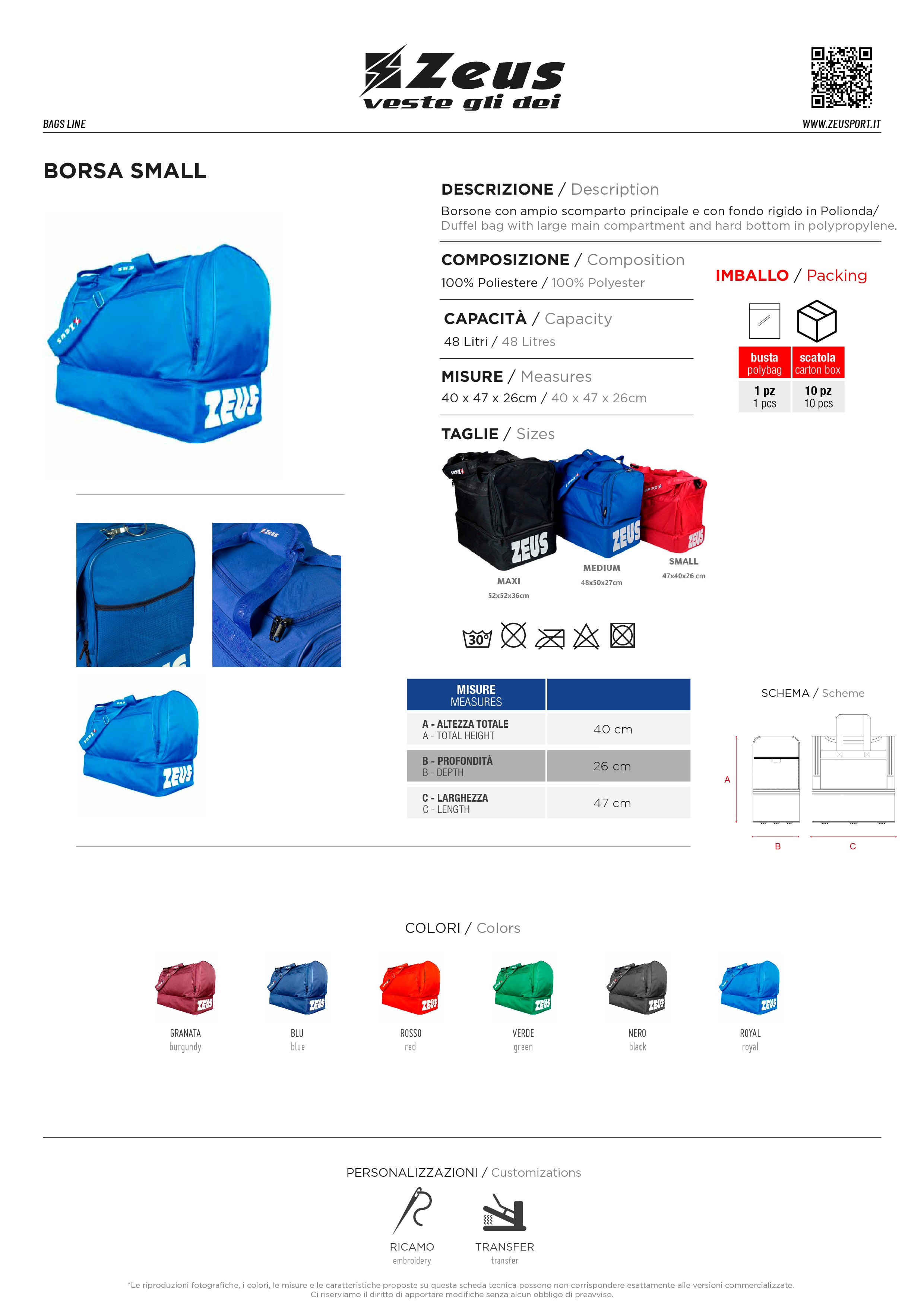 Sporttasche Borsa Small