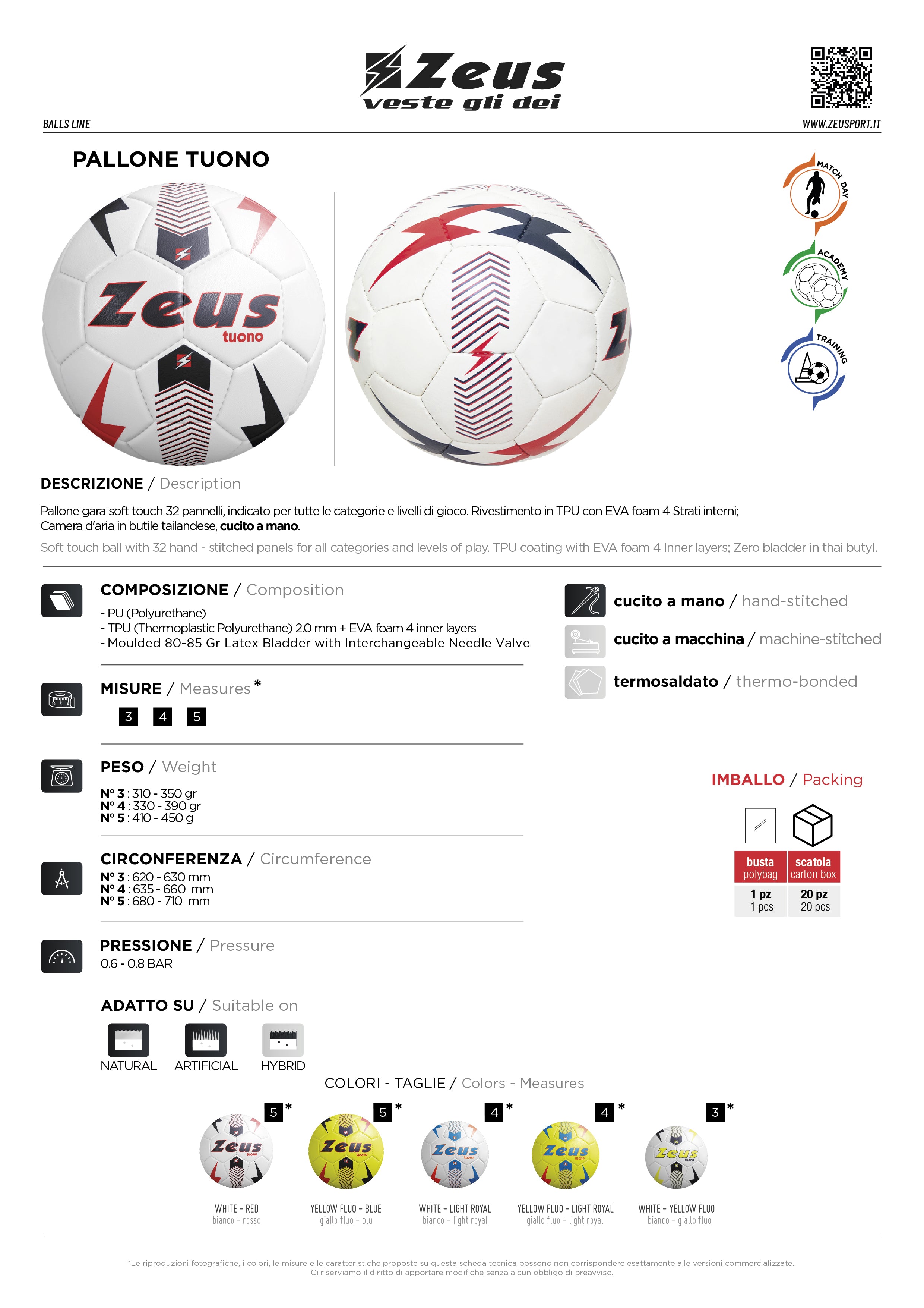 Fußball Pallone Tuono