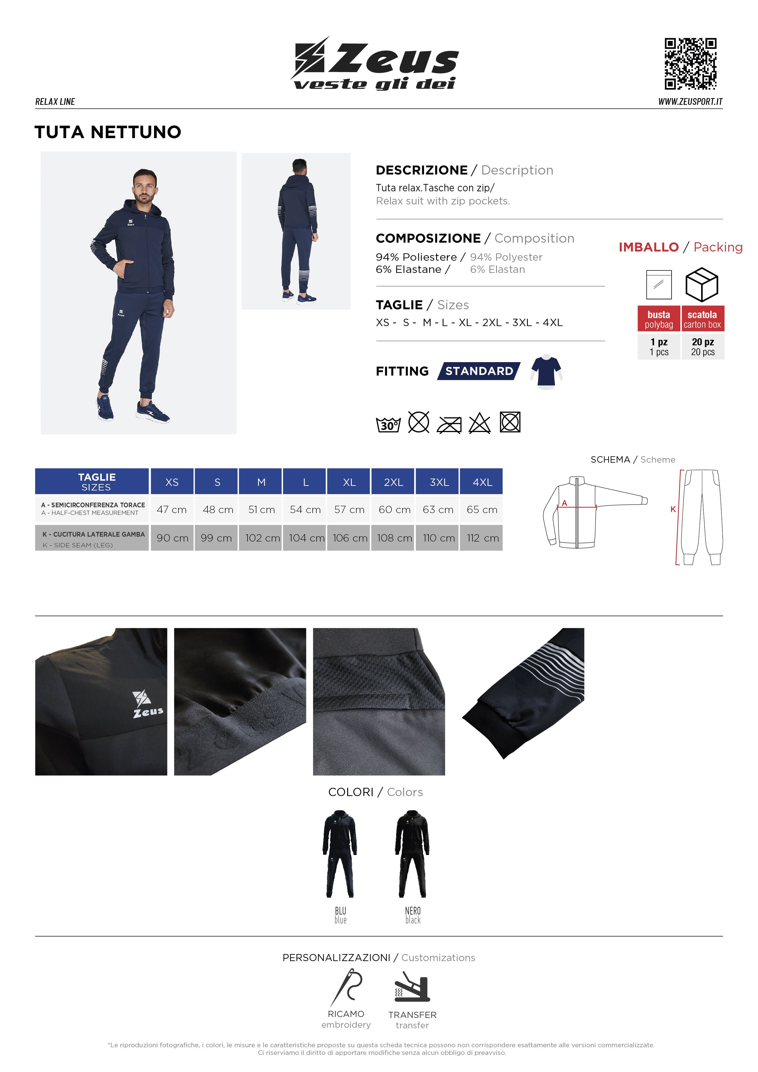 Trainingsanzug Tuta Nettuno