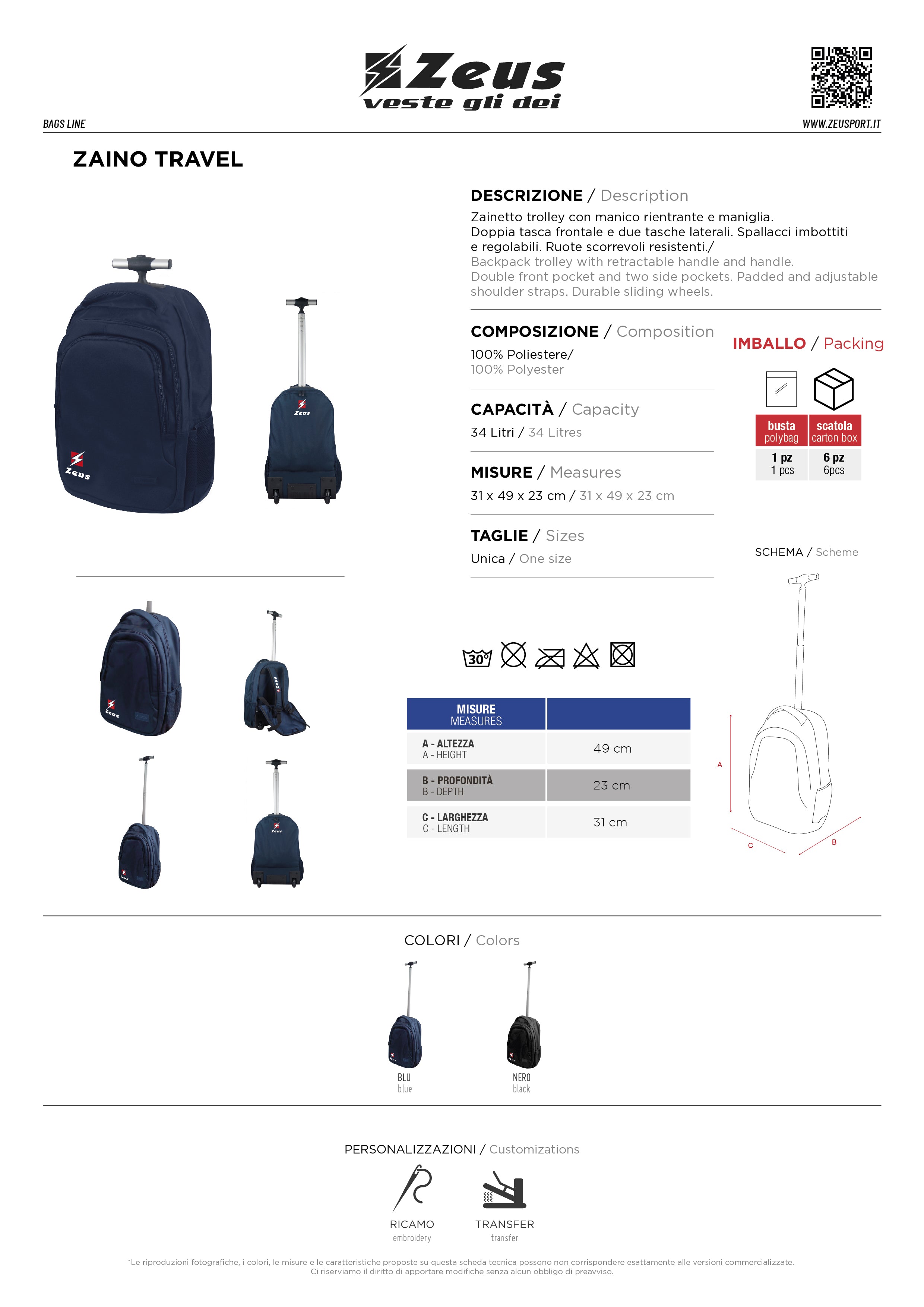 Rucksack Zaino Travel