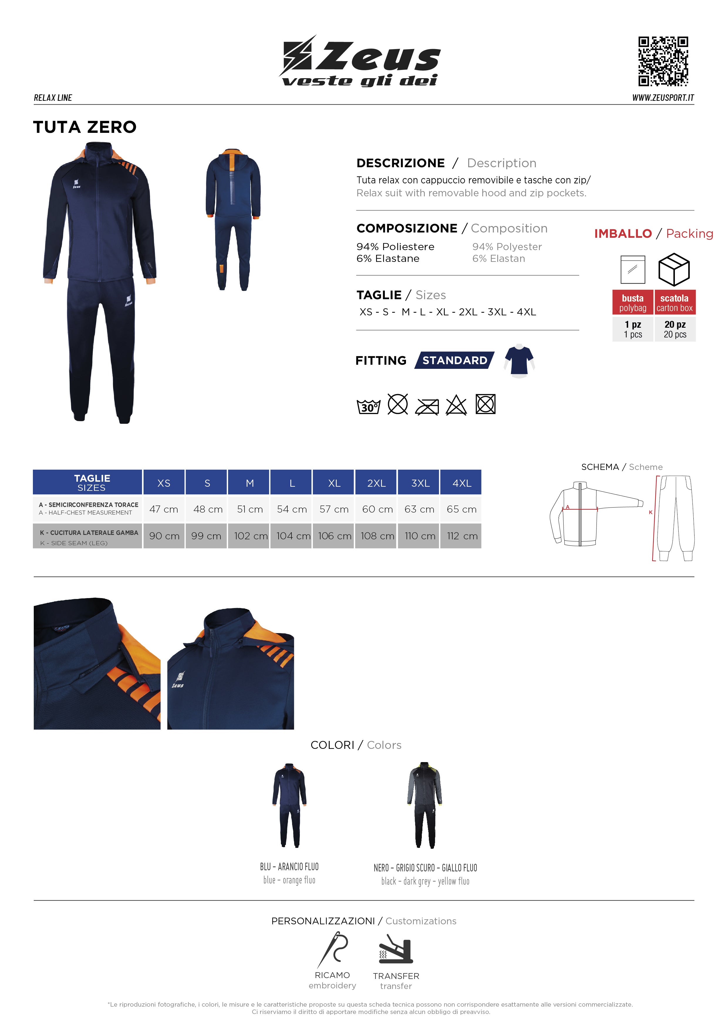 Trainingsanzug Tuta Zero