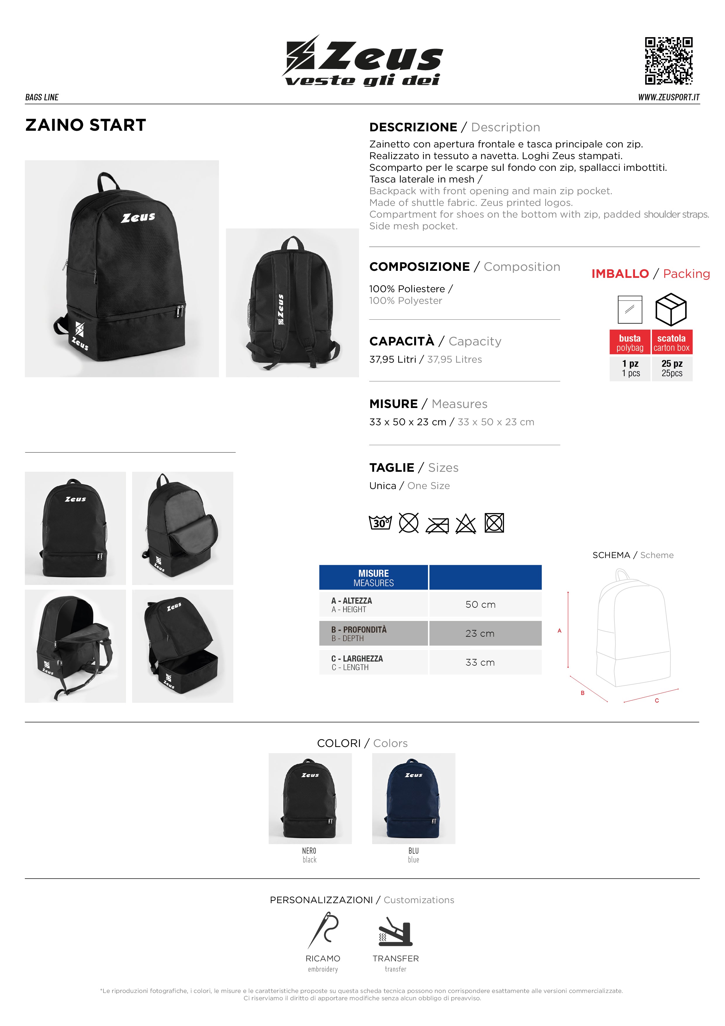 Rucksack Zaino Start