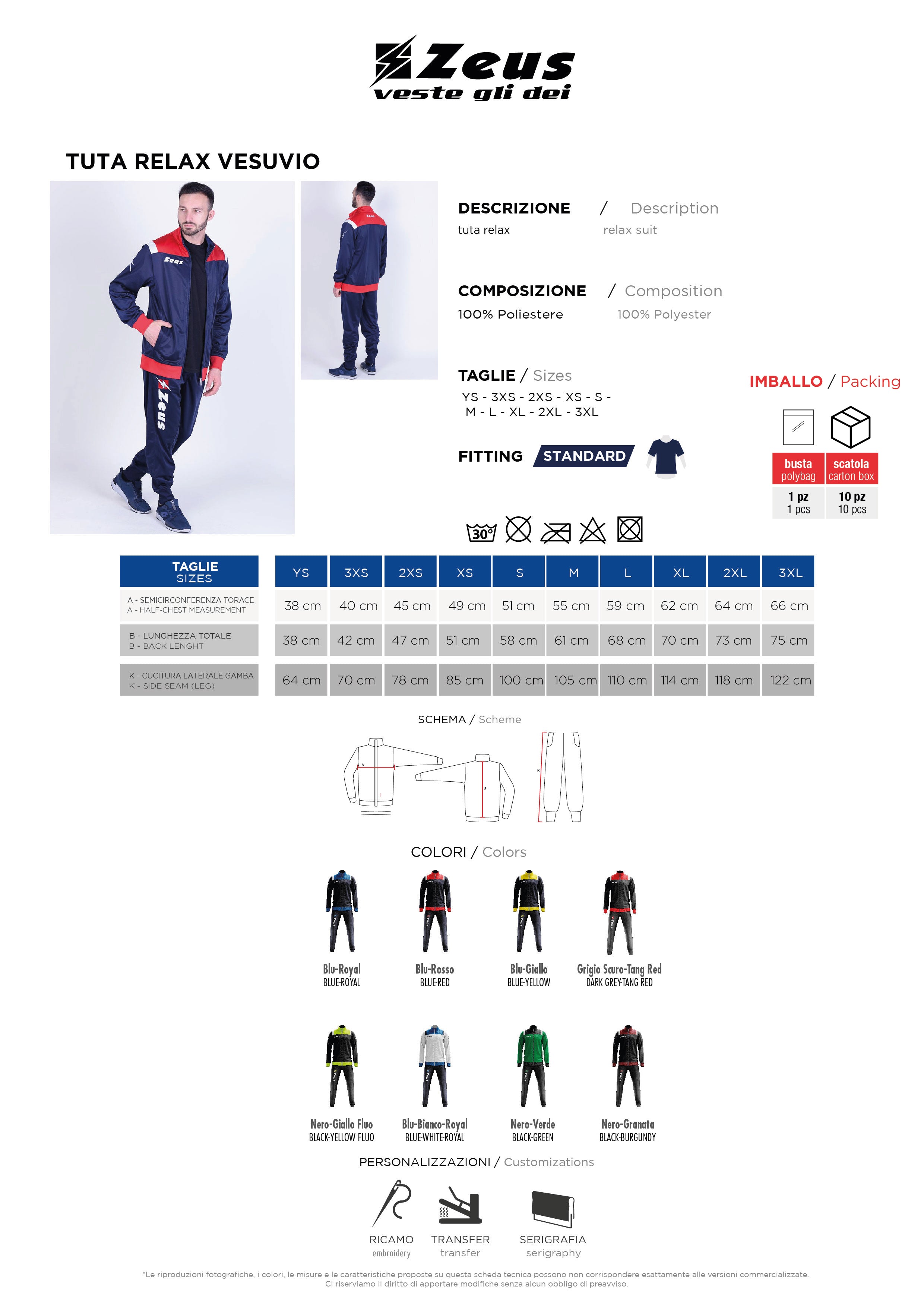 Trainingsanzug Tuta Relax Vesuvio