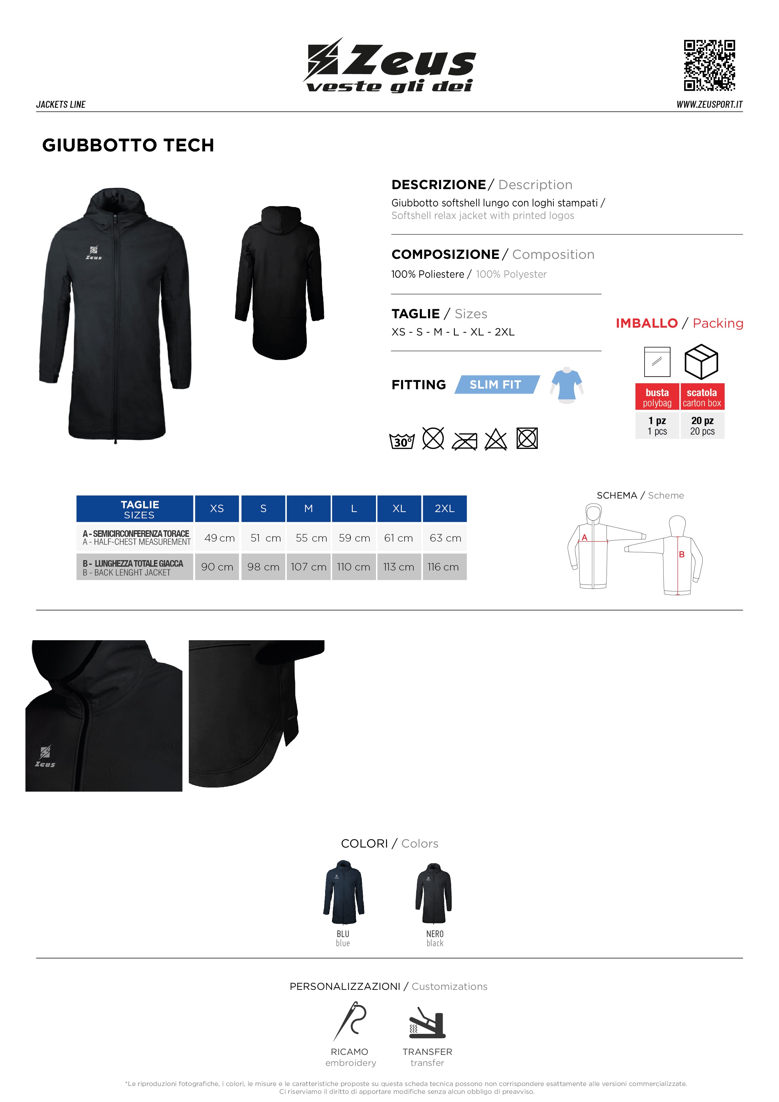 Mantel Giubotto Tech