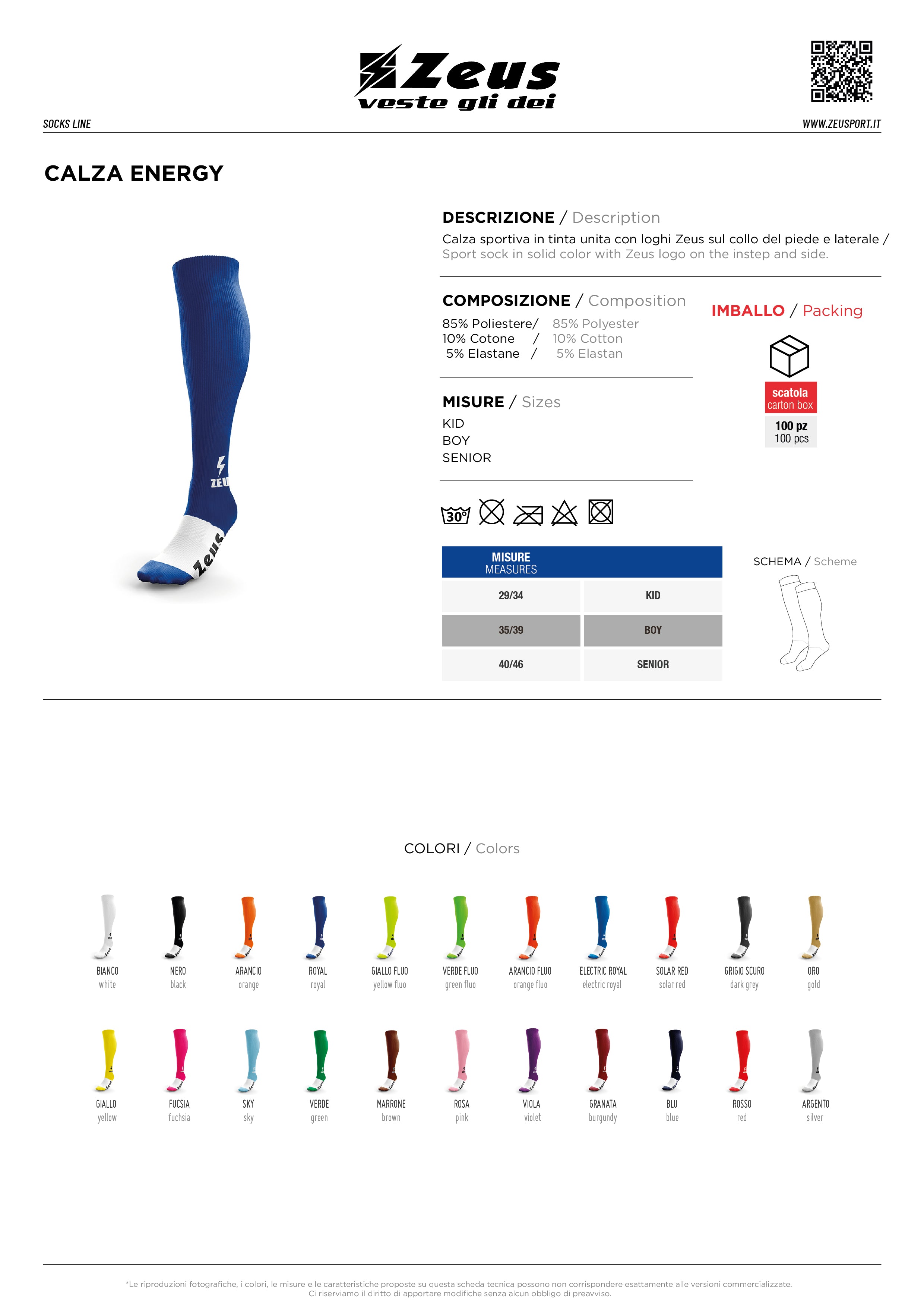 Stutzenstrümpfe Calza Energy