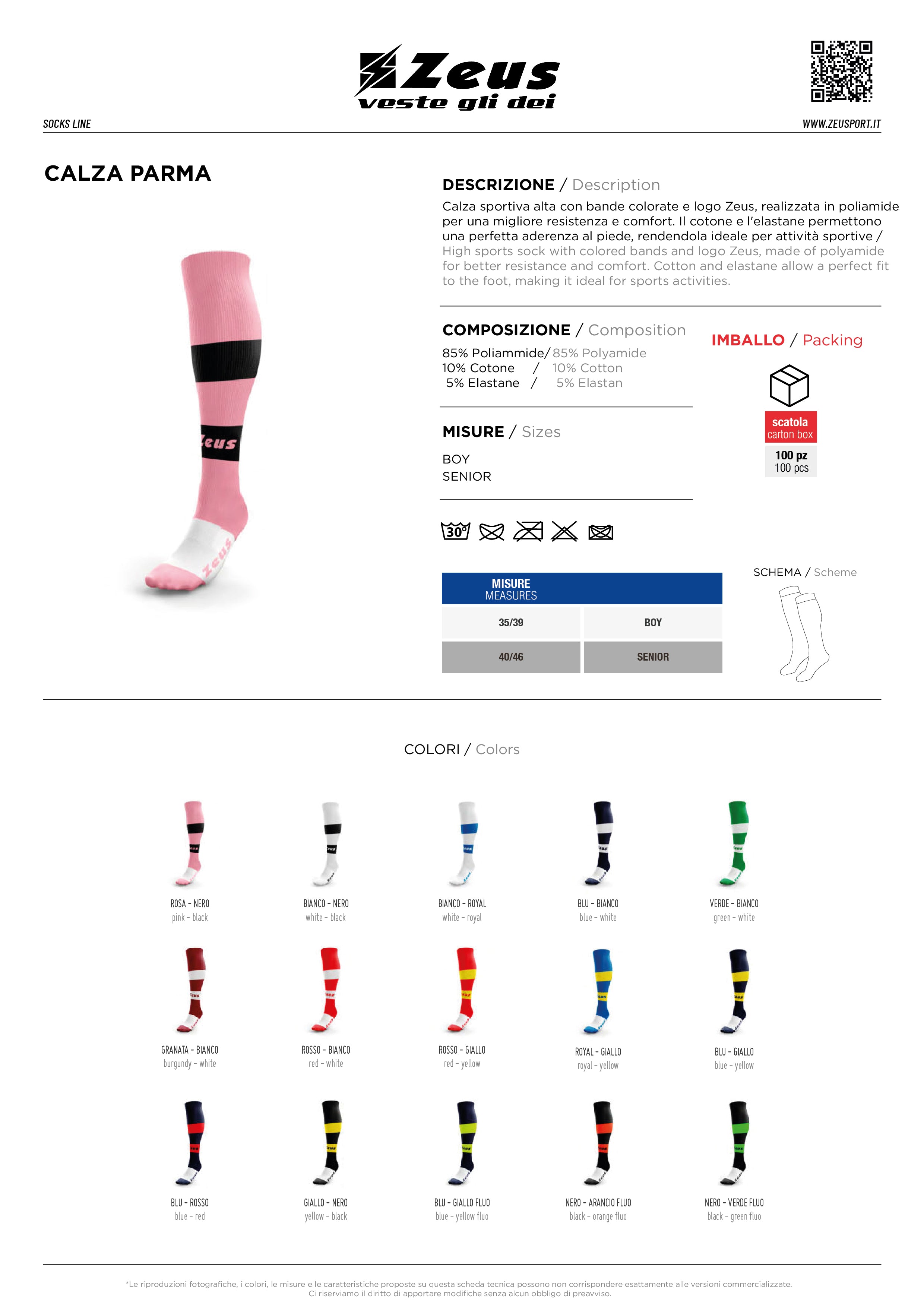 Stutzenstrümpfe Calza Parma