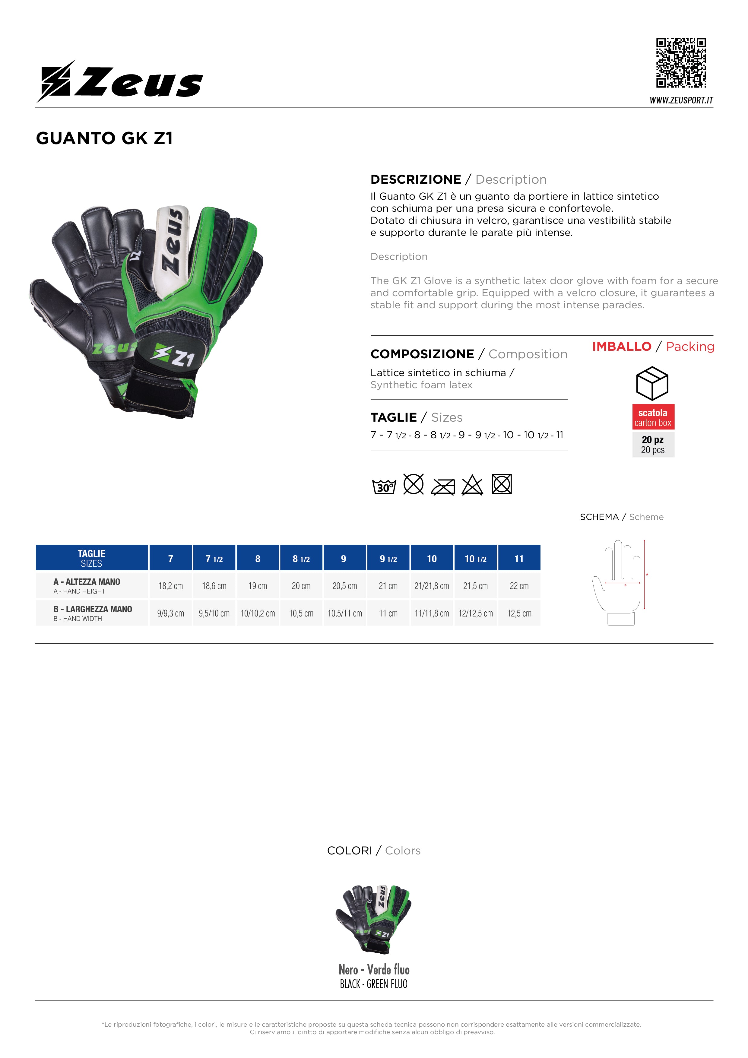 Torwarthandschuhe Guanto  Portiere Z1