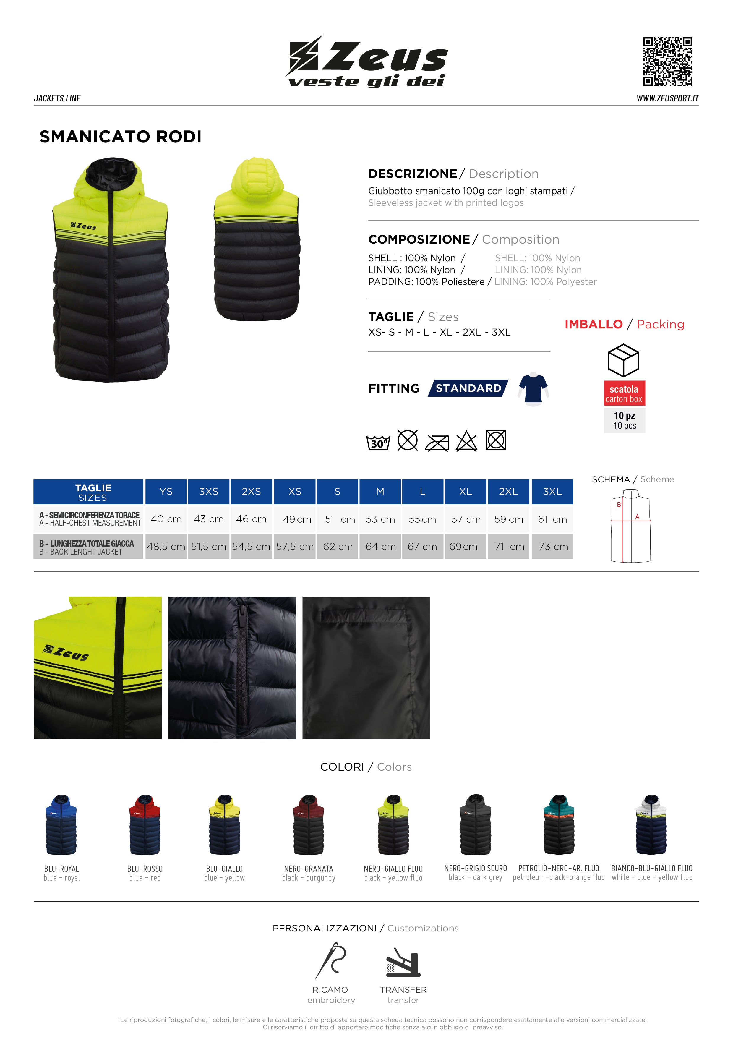 Gefütterte Weste Giubotto Smanicato  Rodi