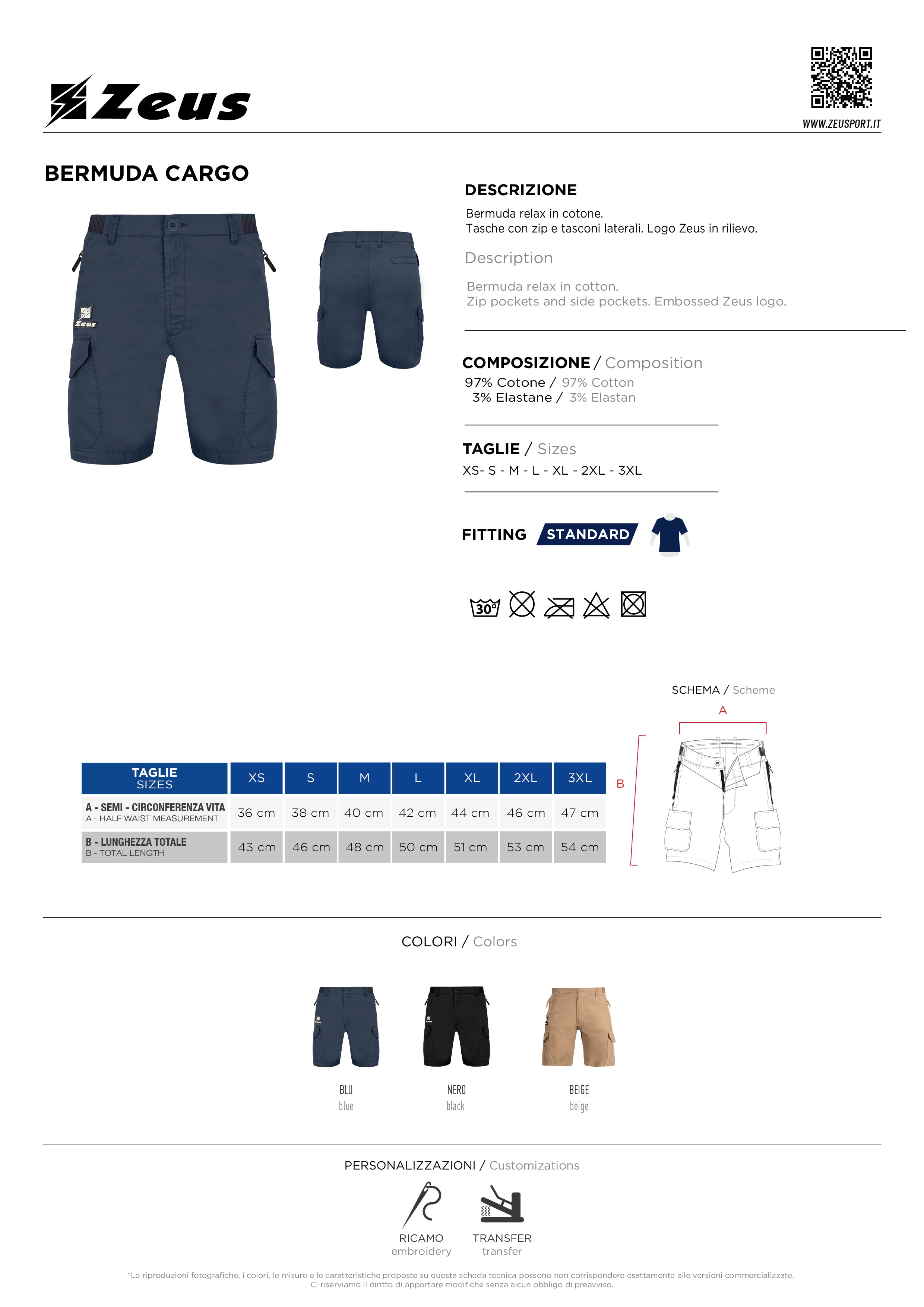 Kurze Hose Bermuda Cargo