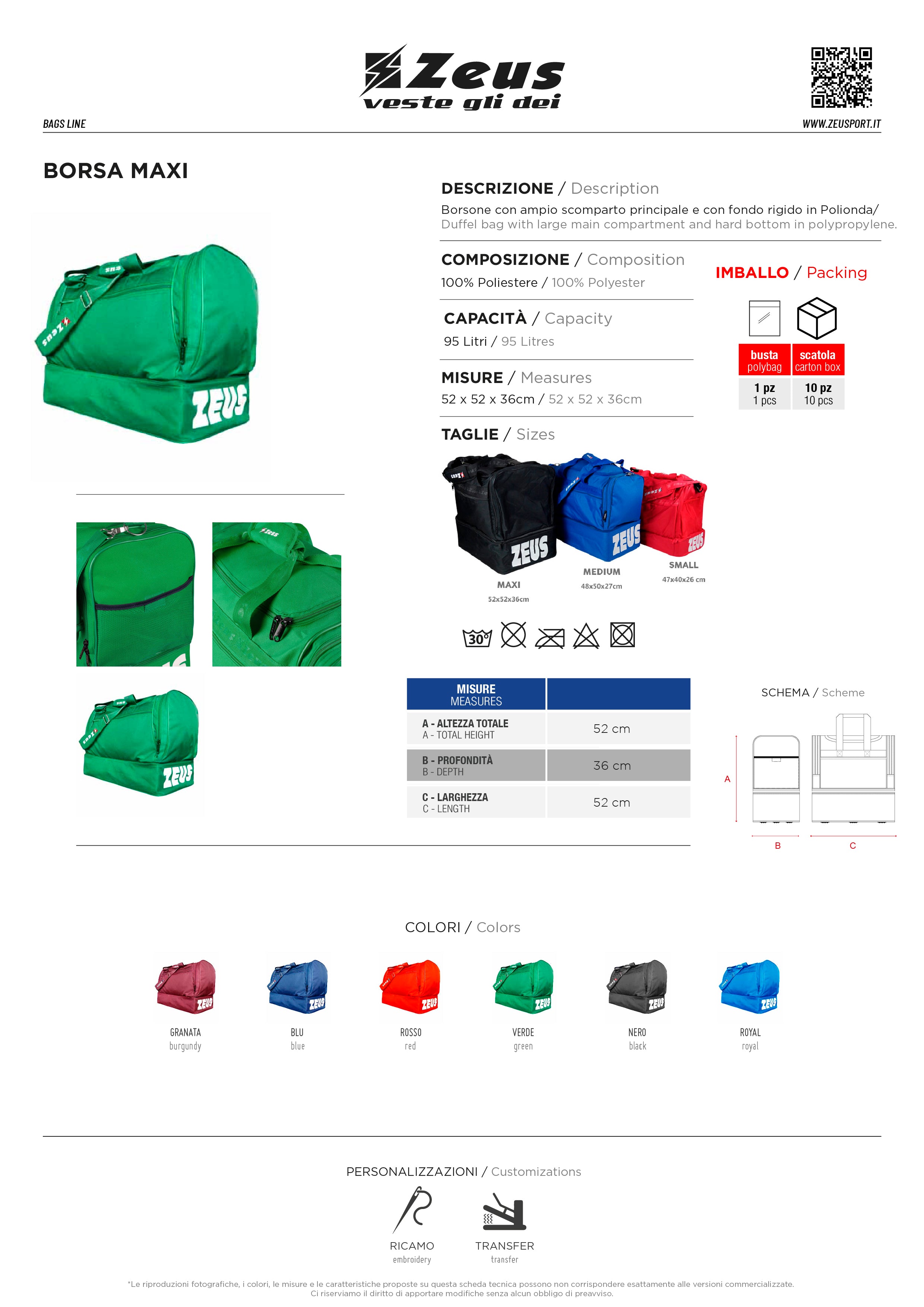 Sporttasche Borsa Maxi