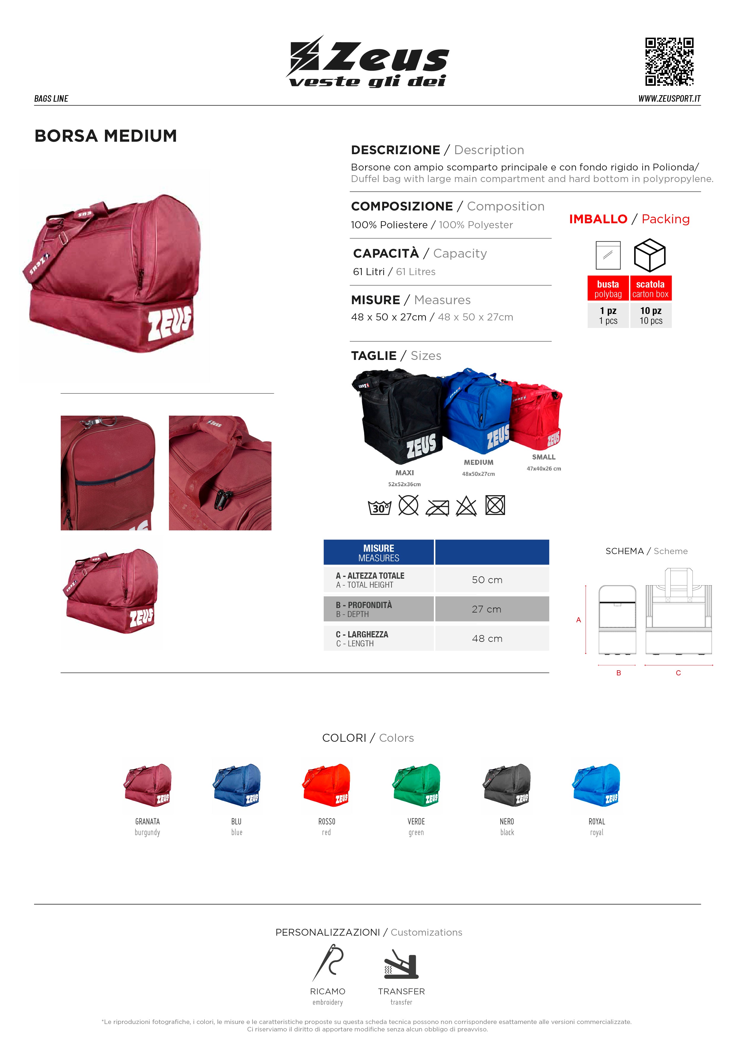 Sporttasche Borsa Medium