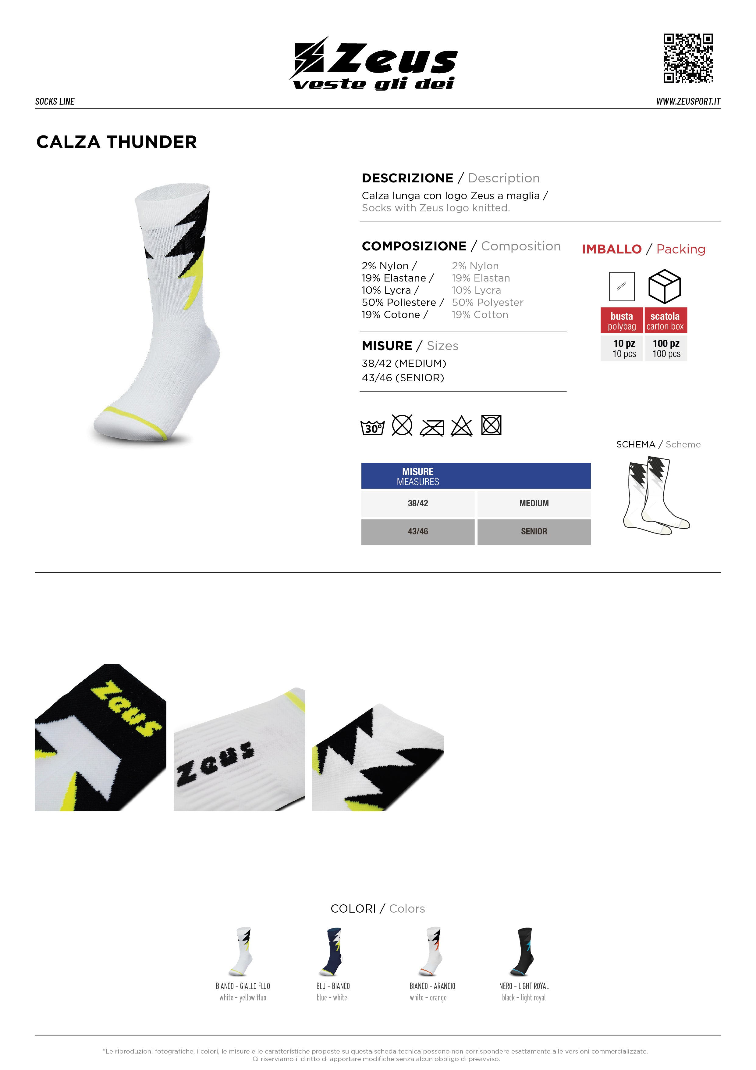 Socken Calza Thunder