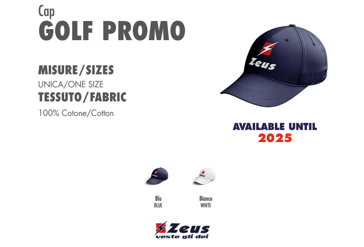 Zeus Kappe Cappello Golf Promo