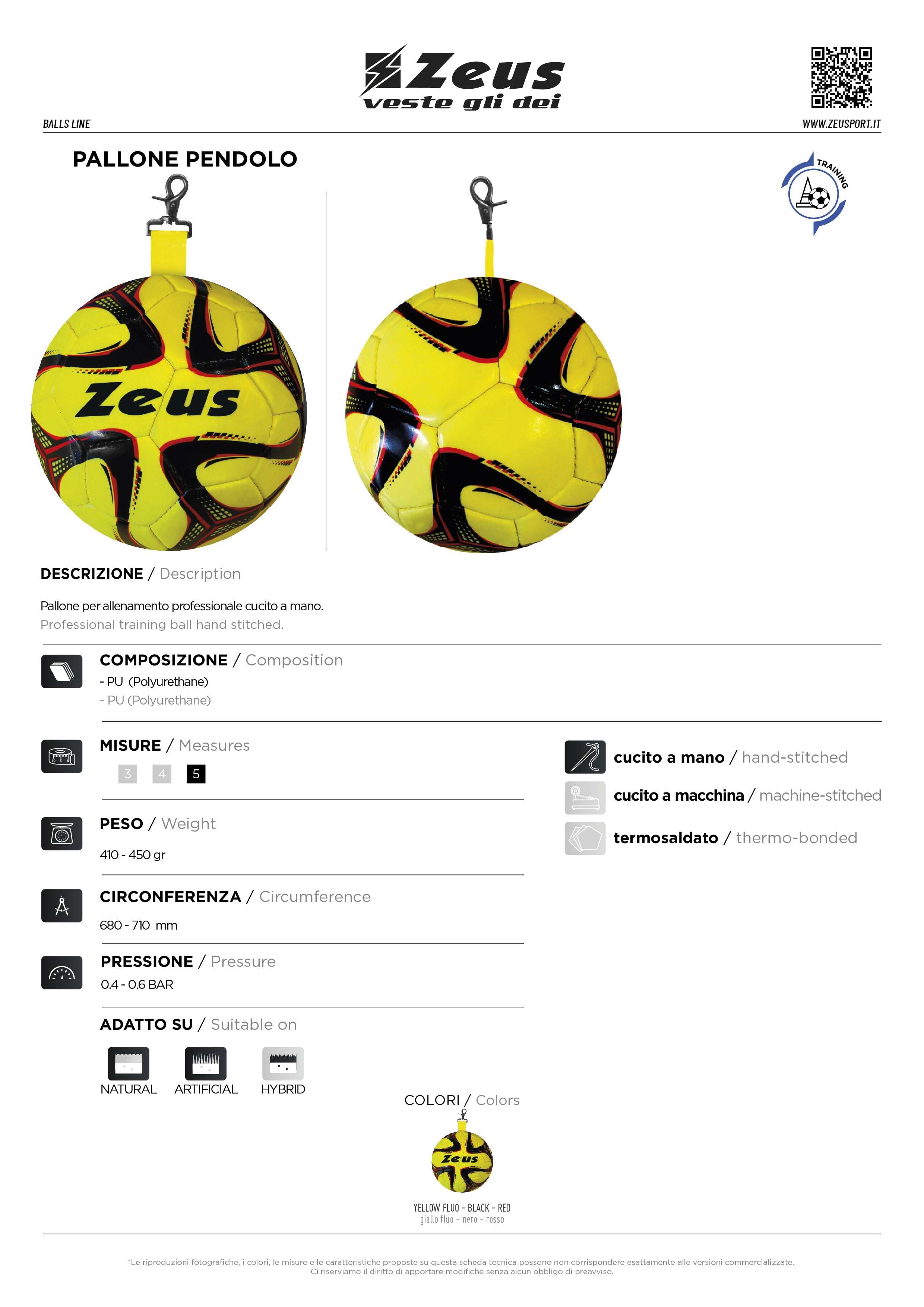 Fußball Pallone Pendolo