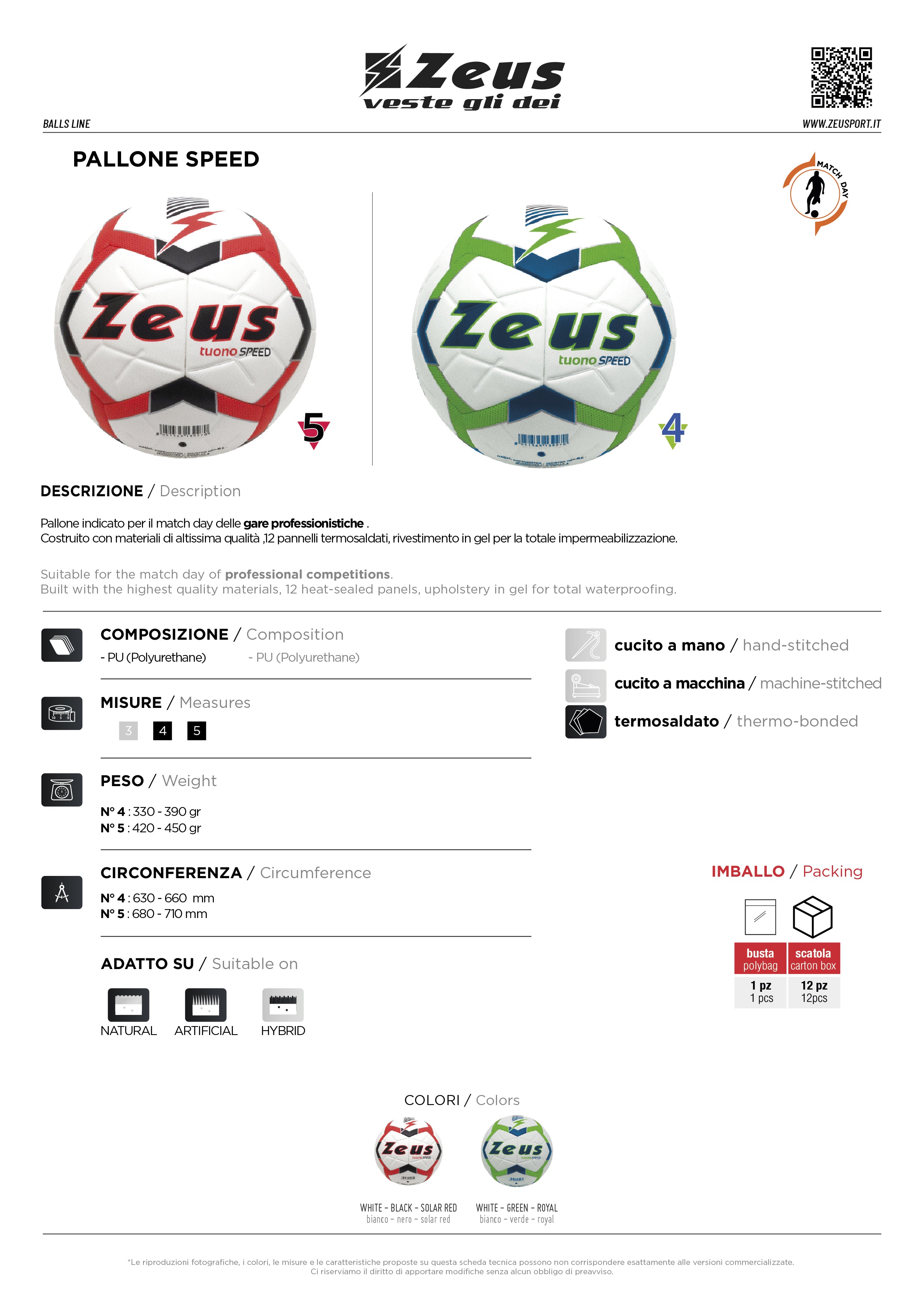 Fußball Pallone Speed