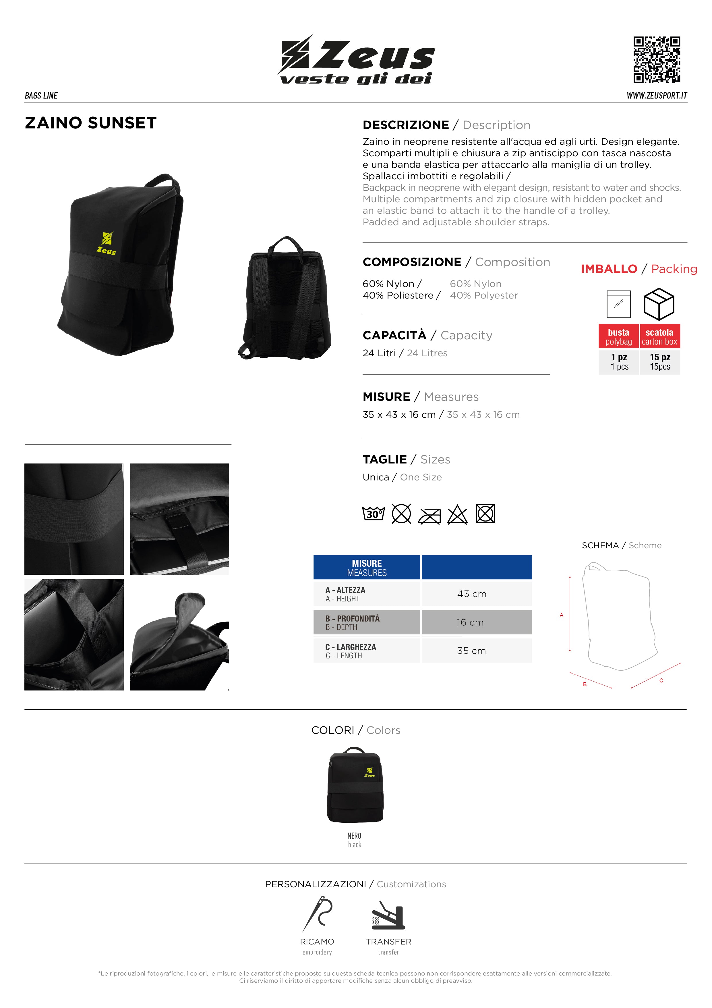 Rucksack Zaino Sunset