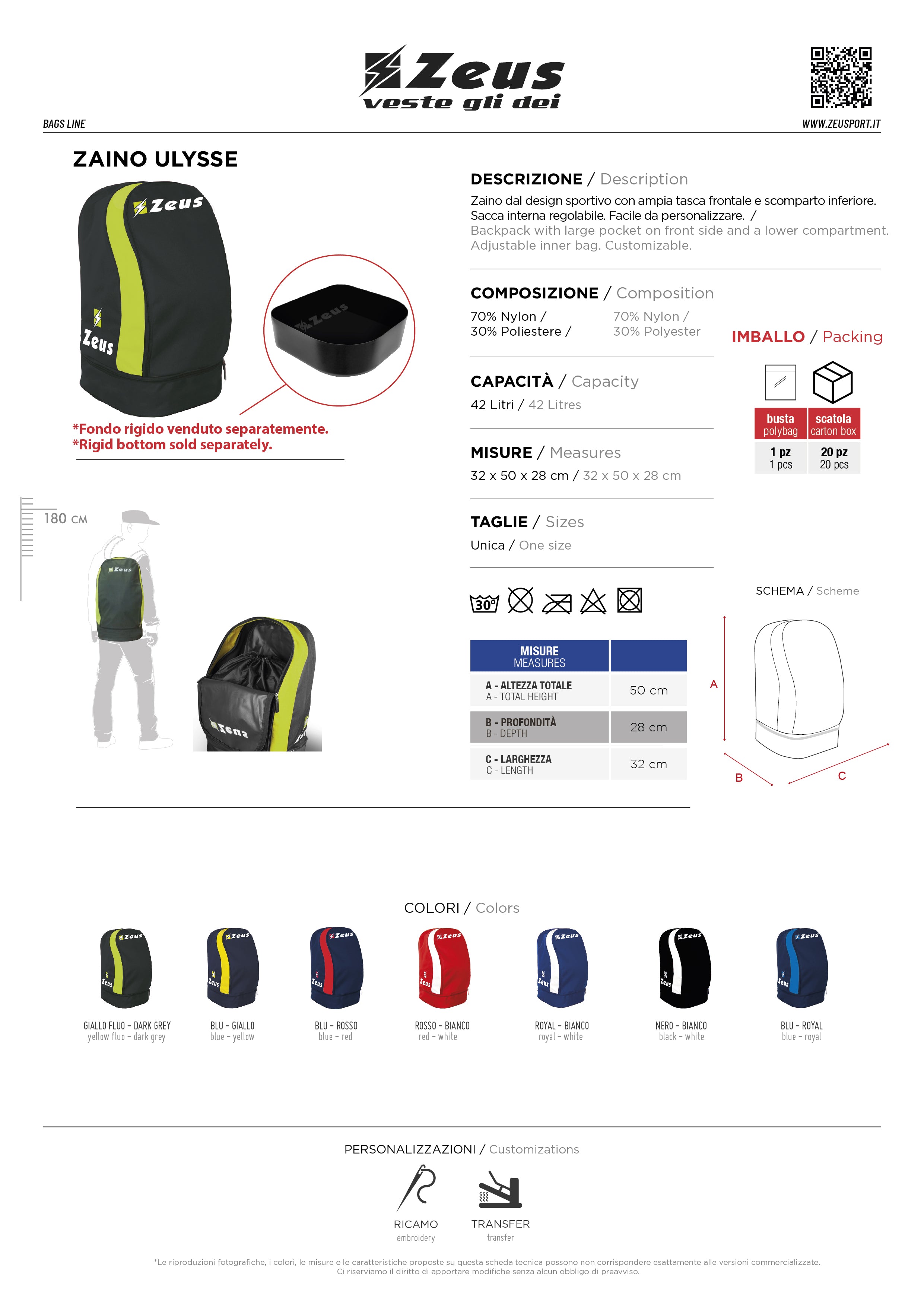 Rucksack Zaino Ulysse