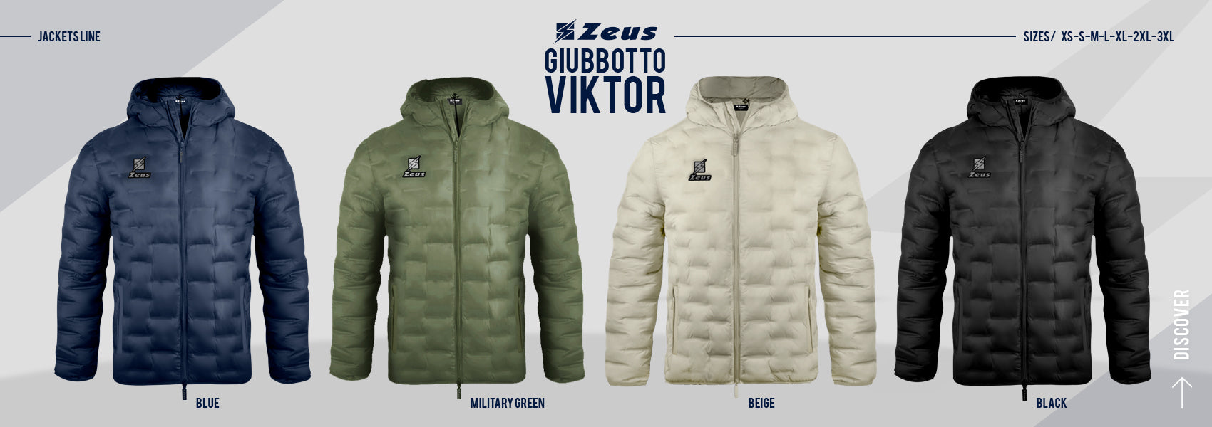 4 Trainingsjacken in Blau, Grün, Beige und Schwarz