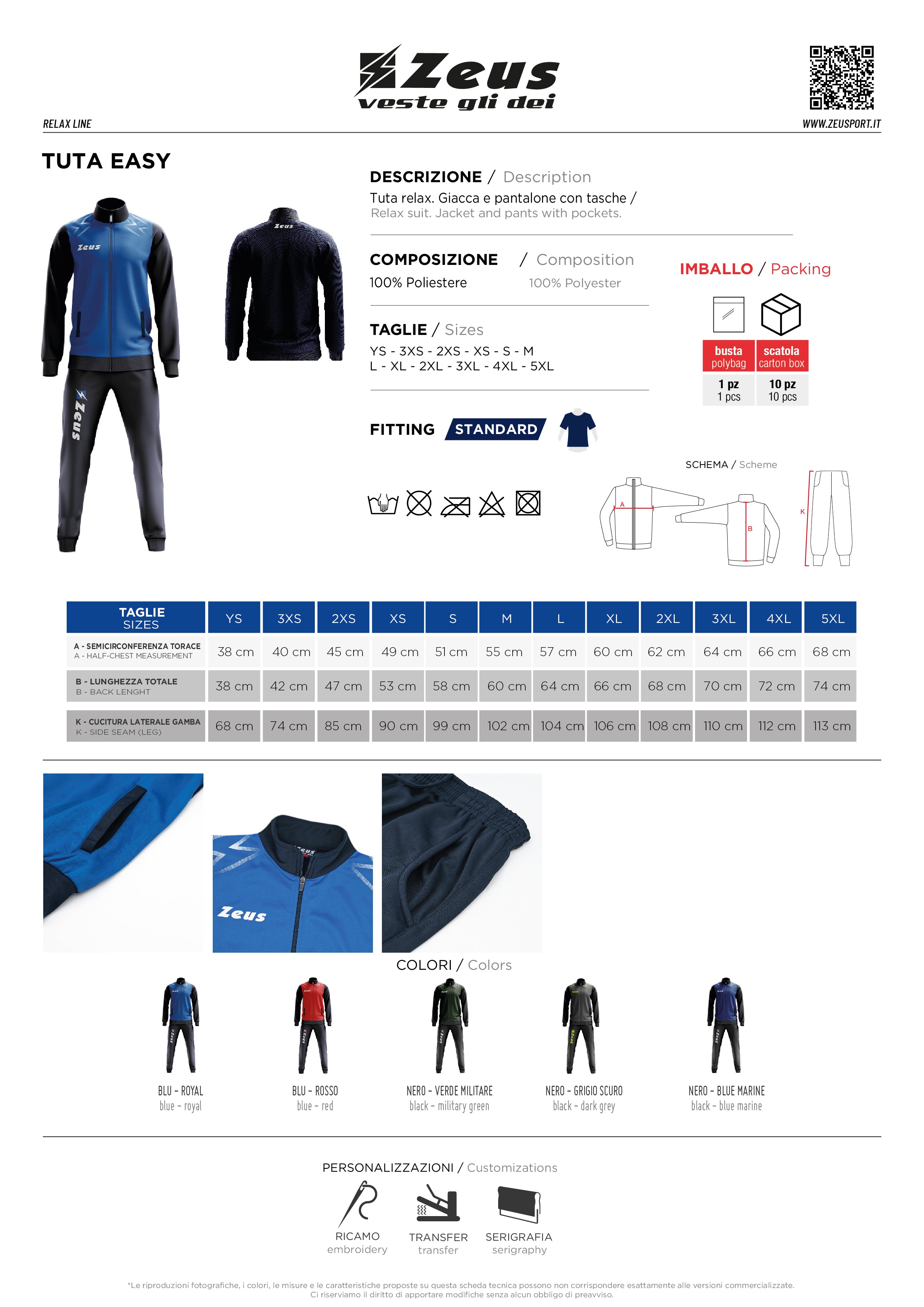 Trainingsanzug Tuta Easy